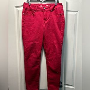 Seven7 Women's Skinny Jeans in Bright Red